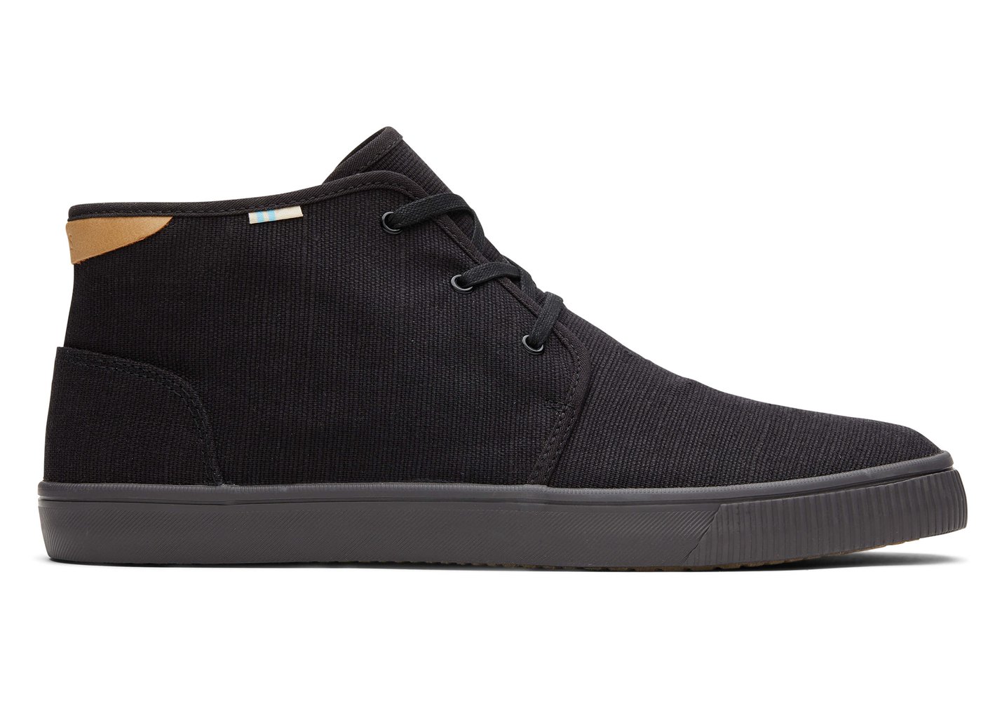 Toms Carlo Mid Sneakers Black - Mens - 86092-PXGB